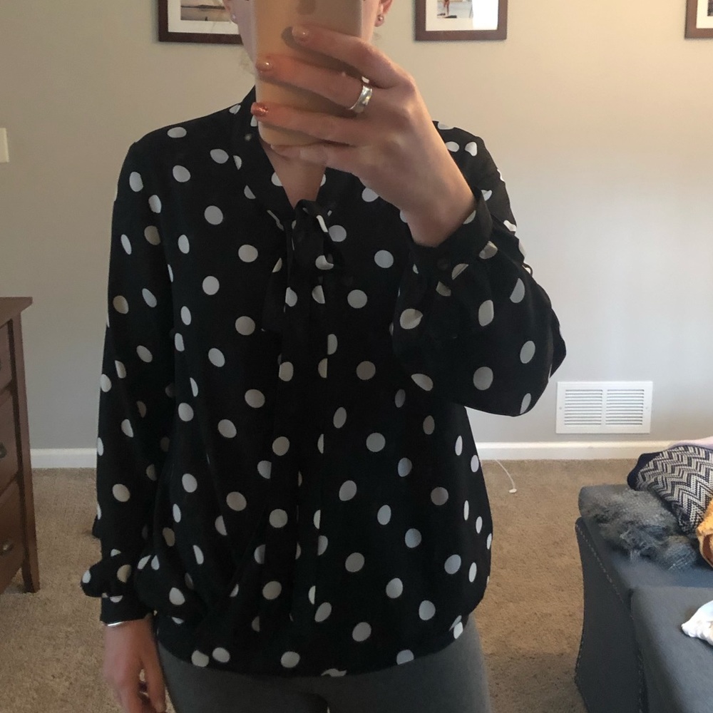 Polka dot blouse